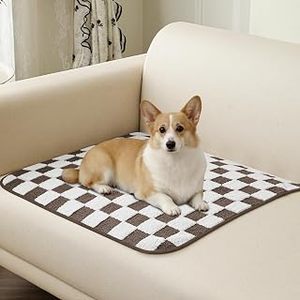 lot 2464 image: Sinotalent Couch Cover CoffeeWhite 28x28