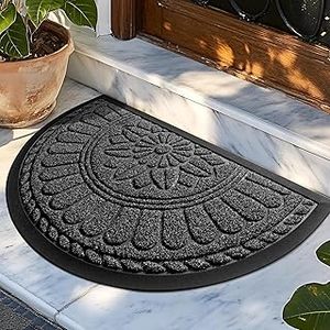 lot 2466 image: Mibao Indoor & Outdoor Door Mat 18x30 Grey
