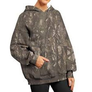 lot 2467 image: Sofias Choice Camo Hoodie Maple Leaf Graphic Oversized Sweatshirt M