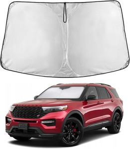 lot 2487 image: Car Windshield Sun Shade with Storage Pouch