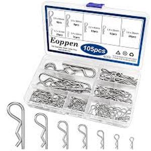 lot 12182 image: Eoppen 200-Piece Stainless Steel Cotter Pin Assortment Kit