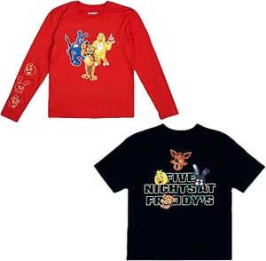 lot 14293 image: Five Nights at Freddys Kids Graphic T-Shirt 2-Pack Size S (67)