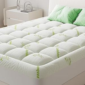 lot 19951 image: KMFurnila Ultra Soft Queen Size Bamboo Pillow Top Mattress Topper