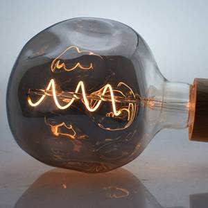 lot 1977 image: Lxcom Lighting E26E27 4W Dimmable LED Vintage Edison Light Bulb 40W Equivalent G125 Smoky Glass Spiral Filament Decorative Lamp Bulb Warm White 2300K for Bar Restuarant Home Decoration, 1 Pack