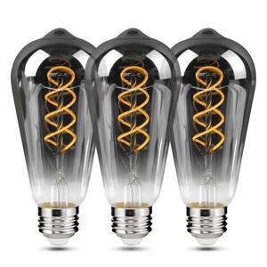 lot 1979 image: Decoaui E26 ST64 Vintage Edison Light Bulbs, Smoky Grey Coated Glass, Dimmable, 4W(20W Equivalent) 150 Lumens, 2700K Soft White, Spiral Filaments Design, Antique Style, 25000 Hrs, 3-Pack