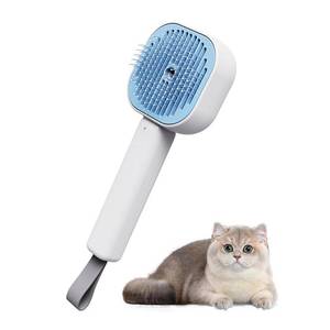 lot 2058 image: 3-in-1 Cat Steam Brush �� Self-Cleaning Pet Spray Grooming Comb for Cats & Dogs, USB Rechargeable, Shedding, Massaging & Hair Removal with Cool Mist (Blue)