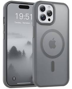 lot 2120 image: Temdan for iPhone 15 Pro Max Case, Compatible with Magsafe, Anti-Yellowing, Military-Grade Protection, Shockproof Slim Magnetic Phone Case Cover, Gray