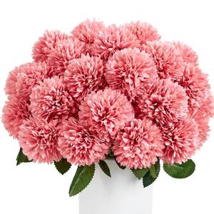 lot 2178 image: SITUMEIZI 12 Pcs Pink Artificial Chrysanthemums Flowers Ball Flower Fake Mums Silk for Wedding Home Kitchen Decoration Floral Arrangement