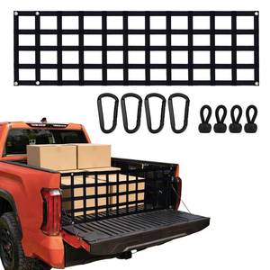 lot 2204 image: Premium Truck Tailgate Net - 60 x 18 Heavy-Duty Cargo Mesh for Full Size Trucks (Chevy Silverado, Ford F-150, Ram, Toyota Tacoma, Tundra)  Tool-Free Installation, UV Resistant & Aerodynamic