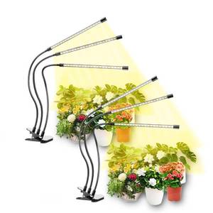 lot 2220 image: bseah Grow Light for Indoor Plants, Full Spectrum Plant Grow Lamp with 3912H Timer, ON & Off, Clip-On Desk for Seed Starting 2 Pack
