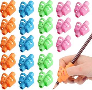 lot 2236 image: JustBlanks 20 Pcs Pencil Grips for Kids Handwriting - Pencil Holder for Kids, Pencil Grippers Writing Tool, Writing Posture Correction Tools for Toddlers, Preschoolers Special Needs for Classroom
