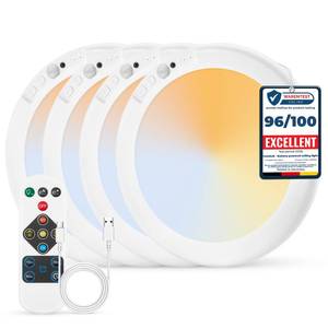 lot 2239 image: Combuh Battery Operated Ceiling Light Cordless Quick Magnetic Mounting, 7.48 Rechargeable Motion Sensor Lights for Shower Indoor Waterproof Renter Friendly No Wiring Lamp for Hallway Bedroom 4 Pack