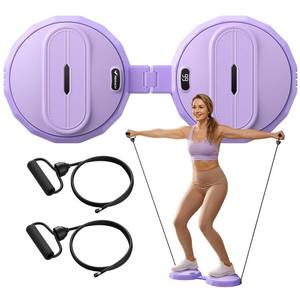 lot 3965 image: Merach Foldable Twist Board, Waist Twister Machine Exercise with Counter - 3.1 pounds Lightweight Silent Ab Twister Board for Home Workout, Portable Waist Twisting Machine for Core, Legs & Arms