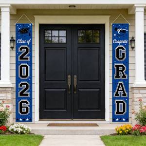 lot 4078 image: Blue Graduation Decorations 2026, Congrats Grad Banner for Class of 2026 Graduation Party Decorations