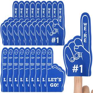 lot 4134 image: Blue Foam Finger Lets Go Novelty Hand