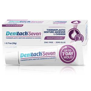 lot 4137 image: Denttach Seven Denture Adhesive, Thermoplastic Denture Adhesive Up to 7 Days, Extra Strong Waterproof, Secure Denture Grip & Cushion, Refit, Reliner for Upper & Lower Dentures, Comfortable, Zinc Free