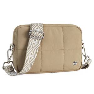 lot 4139 image: Telena Crossbody Bags for Women Crossbody Purse with Guitar Strap Lightweight Puffer Shoulder Bag for Travel Khaki