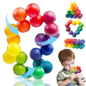 lot 4141 image: Sensory Autism Balls Toy for Toddler Kids, Airplane Travel Toys for Age 3-5 5-7 3-4 4-8 School Fidget Classroom Autistic Calm Down Treasure Prize Box Dementia Activities Easter Basket Stuffers Gifts