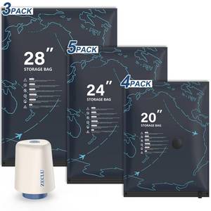 lot 5559 image: Zeclu 12 Pack Vacuum Bags for Travel with Pump for Clothing and Luggage