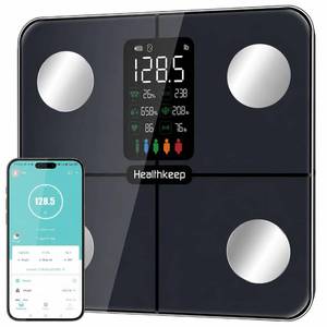 lot 5566 image: Smart Scale for Body Weight �� Large Display Digital Scales with BMI, Body Fat, Muscle Mass, Professional Accurate to 0.05lb Bathroom Scales with Bluetooth APP Body Metrics