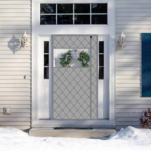 lot 5575 image: Wohomzy Thermal Door Curtain Fits Doors Size 36x80��Curtain Size 39x82, Magnetic Insulated Curtain Side Open, Visible Panels,Keep Warm in Winter Cool in Summer,Diamond Pattern,Gray
