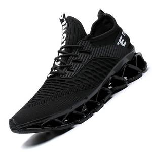 lot 5604 image: Chopben Mens Running Shoes Blade Non Slip Fashion Sneakers Breathable Mesh Soft Sole Casual Athletic Lightweight Walking Shoes(13,Full Black) size 13