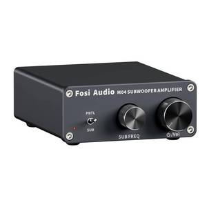 lot 5608 image: Fosi Audio M04 Subwoofer Amplifier for Home Theater Mono Channel Digital Class D Integrated Power Amp for Passive Speakers Subwoofer