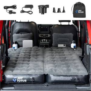lot 5614 image: JOYTUTUS SUV Air Mattress for Camping wAir Pump Compatible with Wrangler JL, Comfort SUV Inflation Mattress w2 Pillows for 2018-2026 Wrangler JL 4 Door (Dont for 4XE) - Dark Grey