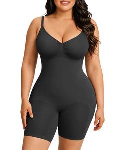 lot 6258 image: FeelinGirl Hip Enhancer Bodysuit Body Shaper Plus Size Seamless Full Body Waist Trainer Tummy Control Shapewear Back Support Black 3XL4XL