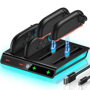 lot 6288 image: EXTREMECOOL 4 in 1 Charging Dock Compatible with Nintendo Switch 2 (2025) for Joycon Controller, Joypad Charger with Magnetic Design, 2H Fast Charge Stand Station for Switch 2 Joy Con 2 Pack