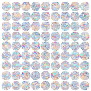 lot 6312 image: 81 Pieces Circle Window Decals for Bird Strikes - Anti-Collision Clings to Save Birds,Non Adhesive Vinyl Rainbow Suncatch Stickers, Easy Remove No Residue and Reusable