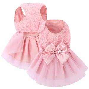 lot 6321 image: ASENKU Dog Dress Pet Wedding Dress Princess Lace Puppy Birthday Party Outfit Formal Apparel Girl for Small Medium Dogs Cats (Large, Pink)