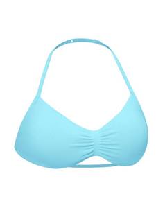 lot 6322 image: VOYJOY Impact Strappy Sports Bra Adjustable Padded Workout Gym Yoga Bra Crop Top for Women Light Blue size M