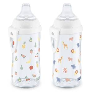 lot 6327 image: NUK Active Cup, Fun Fruits and Animals, Amazon Exclusive Collection, 10 Oz, Pack of 2 �� BPA Free, Spill Proof Transition Sippy Cup