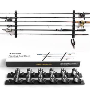 lot 6330 image: OJYDOIIIY Wall Mount Fishing Rod Holders,HorizontalCeiling Fishing Pole Storage Rack for Garage