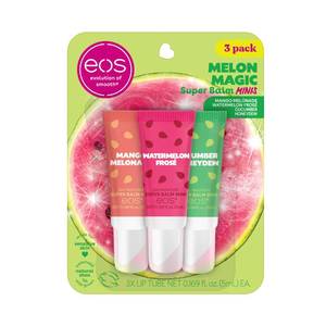 lot 6334 image: eos 24H Moisture Super Balm Minis- Melon Magic, Limited-Edition Lip Mask, Variety Pack, 0.169 fl oz, 3-Pack