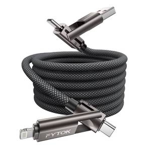 lot 6347 image: USB C Cable Fast Charging 60W iPhone Charger Cable 6FT, Apple MFi Certified USB to USBC to Lightning Cable 4 in 1 Charging Cable with Type CUSB A for iPhone 171615141312iPadAndroidMacBook