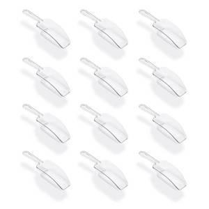 lot 8288 image: Super Z Outlet 5.5 Mini Acrylic Plastic Kitchen Scoops for Weddings, Candy Dessert Buffet, Ice Cream, Protein Powders, Coffee, Tea (Clear)