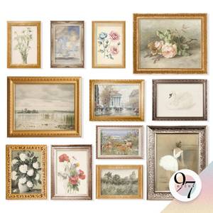lot 8289 image: Decor French Decor For Home - Country French Wall Art Posters, Vintage Floral Pictures, Vintage Art Gallery Wall Prints Landscape Painting For Bedroom Decorations (Unframed)