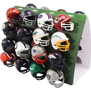 lot 8290 image: Riddell 32 Piece NFL Helmet Tracker Set - Gumball Size Helmets