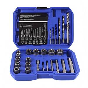 lot 8292 image: 26 Piece Damaged Screw & Bolt Extractor Set,Stripped Broken Bolt Remover Kit with Left-Hand Cobalt Drill Bits, Easy-Out Screw Extractor, for Removing Rusted, Seized, Broken Nuts and Bolts