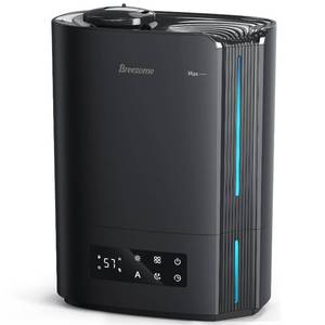 lot 9124 image: BREEZOME 6L Humidifiers for Bedroom Large Room & Essential Oil Diffuser, Ultrasonic Top Fill Cool Mist Humidifiers for Baby, Plants, Nursery Last up to 60 Hours, Smart Humidistat Control, Quiet, Black