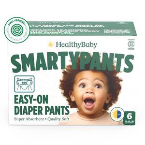 lot 9147 image: HealthyBaby Size 6 Pull Up Style Training Pants (32 Count) �� Easy Pull-On & Tear-Away Design for Potty Training �� Leak Protection for Active Toddlers �� EWG-Verified Safe, Plant-Based