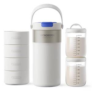 lot 9155 image: WONDBORN Portable Breast Milk Cooler, 4 Ice Rings, 360°Cooling with Vacuum Lid, Safe Chill for 30H, 22oz Large Capacity with 2 Bottles, Rapid Chill to 40��, Extra Wide Opening, Ideal for Work & Travel
