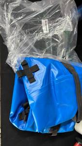 lot 9961 image: Blue Waterproof Dry Bag Duffel with Straps