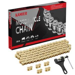 lot 10073 image: KAMIER 420 Drive Chain 102 Link Gold with Chain Breaker Tool for CRF50F XR50R KX65 KLX110 TTR110 50cc 70cc 90cc 110cc 125cc SSR TaoTao Coolster Pit Dirt Bike 4 Wheeler ATV Go Kart Cart Mini Bike Parts