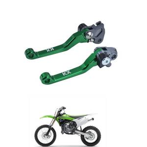 lot 10080 image: Xilakol Motorcycle CNC Aluminum Brake Clutch Lever Handle Pivot for KX100 2001-2021 KX65 2000-2025 KX85 2001-2025 KX125 2000-2005 KX250 2000-2004 (Green)