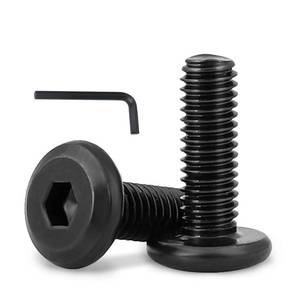 lot 10090 image: M6 x 25mm 30Pcs Flat Head Hex Socket Cap Screws Bolts, 304 Stainless Steel Furniture Bolts Full Thread, Black Oxide & Hex Spanner