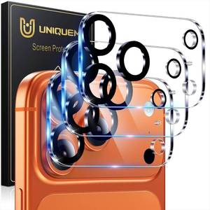 lot 10464 image: UniqueMe Compatible for 3 Pack iPhone 17 Pro Camera Lens Protector - Drop Protection 9H Tempered Glass Camera Cover Screen Update New Version