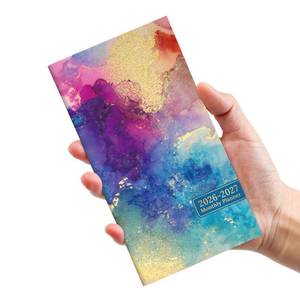 lot 10485 image: Pocket Calendar 2026-2027 for Purse, Two Year Monthly Planner Pocket Size, Jan 2026 to Dec 2027 Monthly Planner Small Size (6.5 x 3.5) - Color Splash